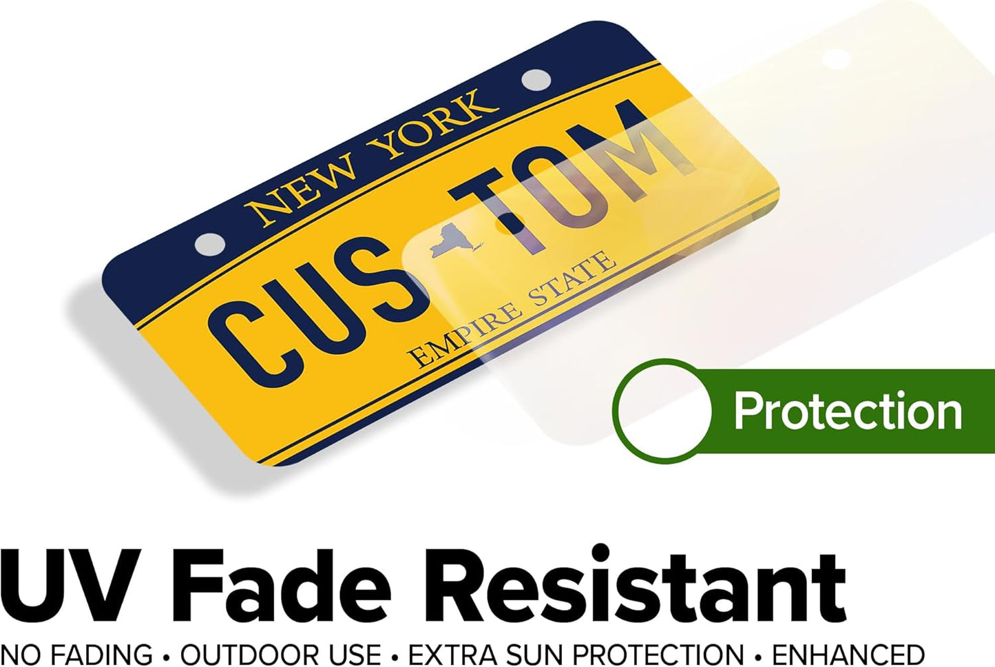 Mini License Plates, Personalized License Plates, Custom for Car, Bikes, ATV, Kids Car, Golf Cart, Jeep, 2x4 Inch, Rust-Free Fade Resistant Aluminum, USA Made by My Sign Center (New York)