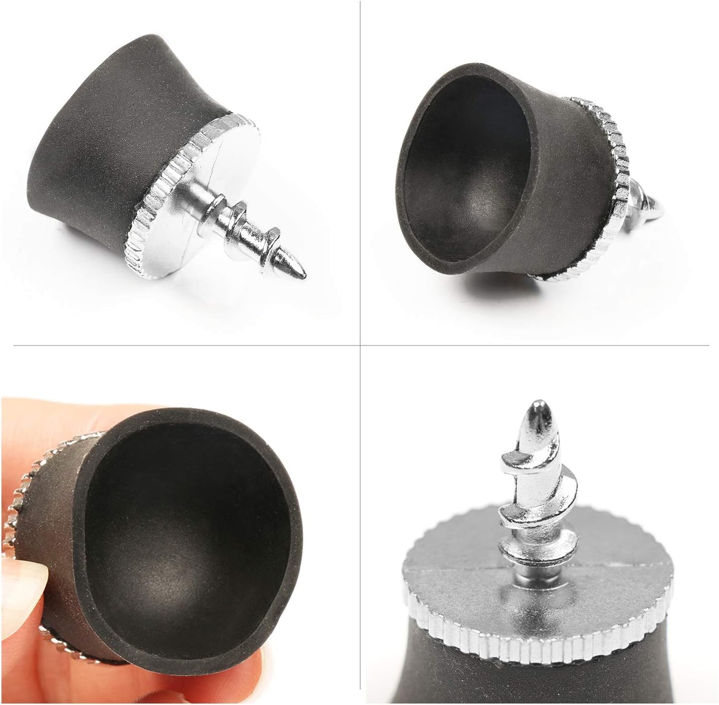 Golf Ball Pick Up Retriever, Suction Cup Golf Ball Grabber Sucker Tool for Putter Grip Golf Accessory, Black