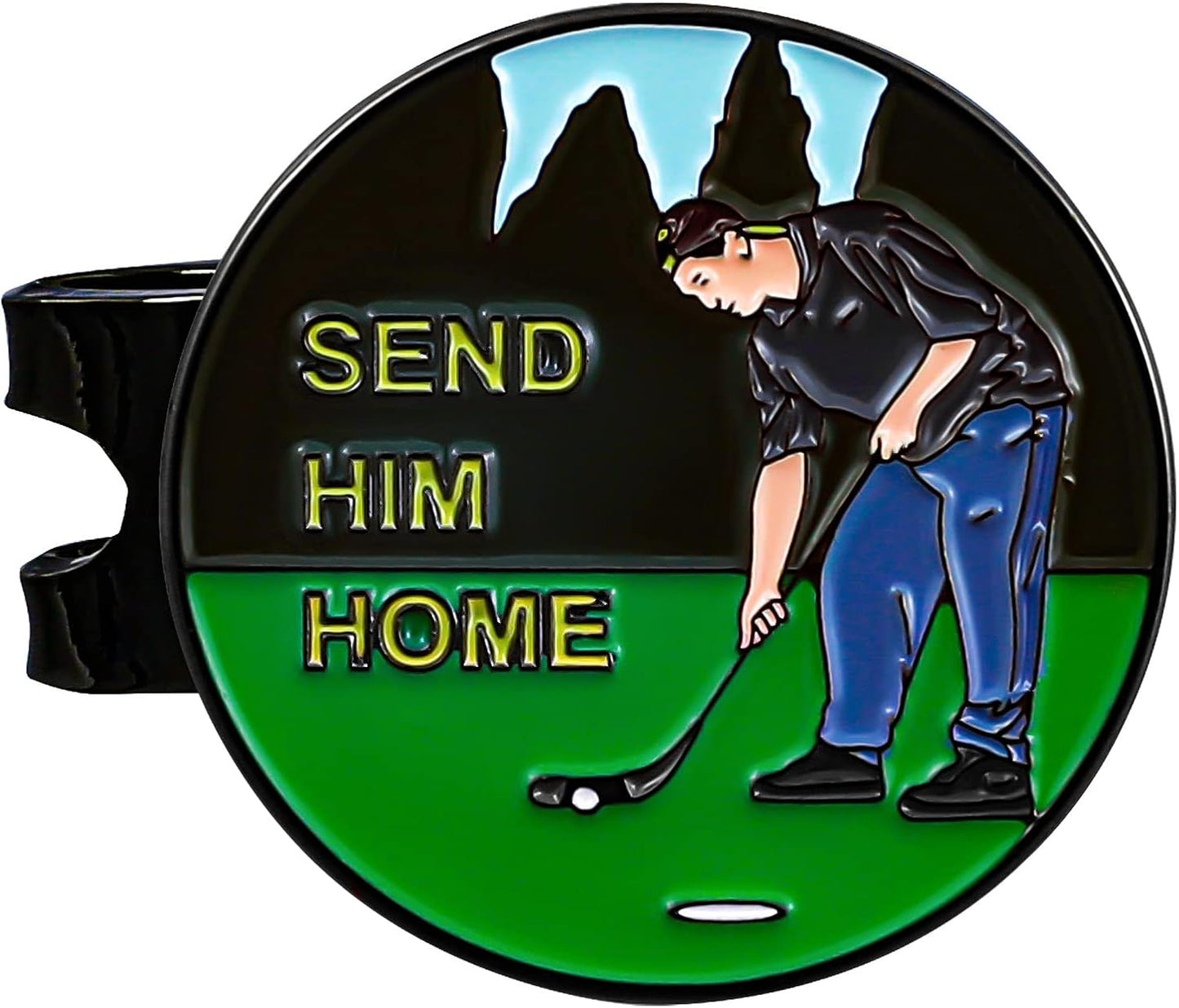 Golf Ball Marker with Magnetic Hat Clip - Funny Golf Gift