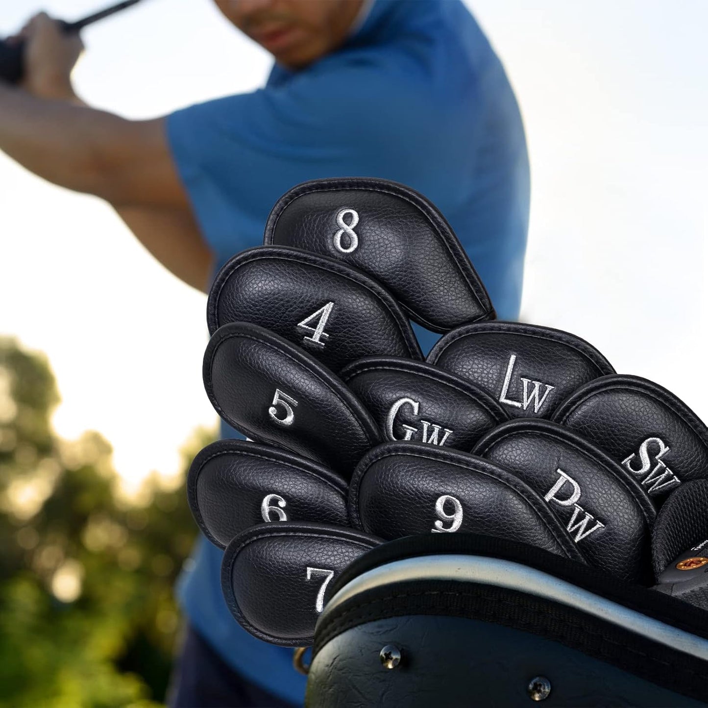 Craftsman Golf Magnetic Iron Headcovers Protective Cover with Large No. Available for Customize Name
