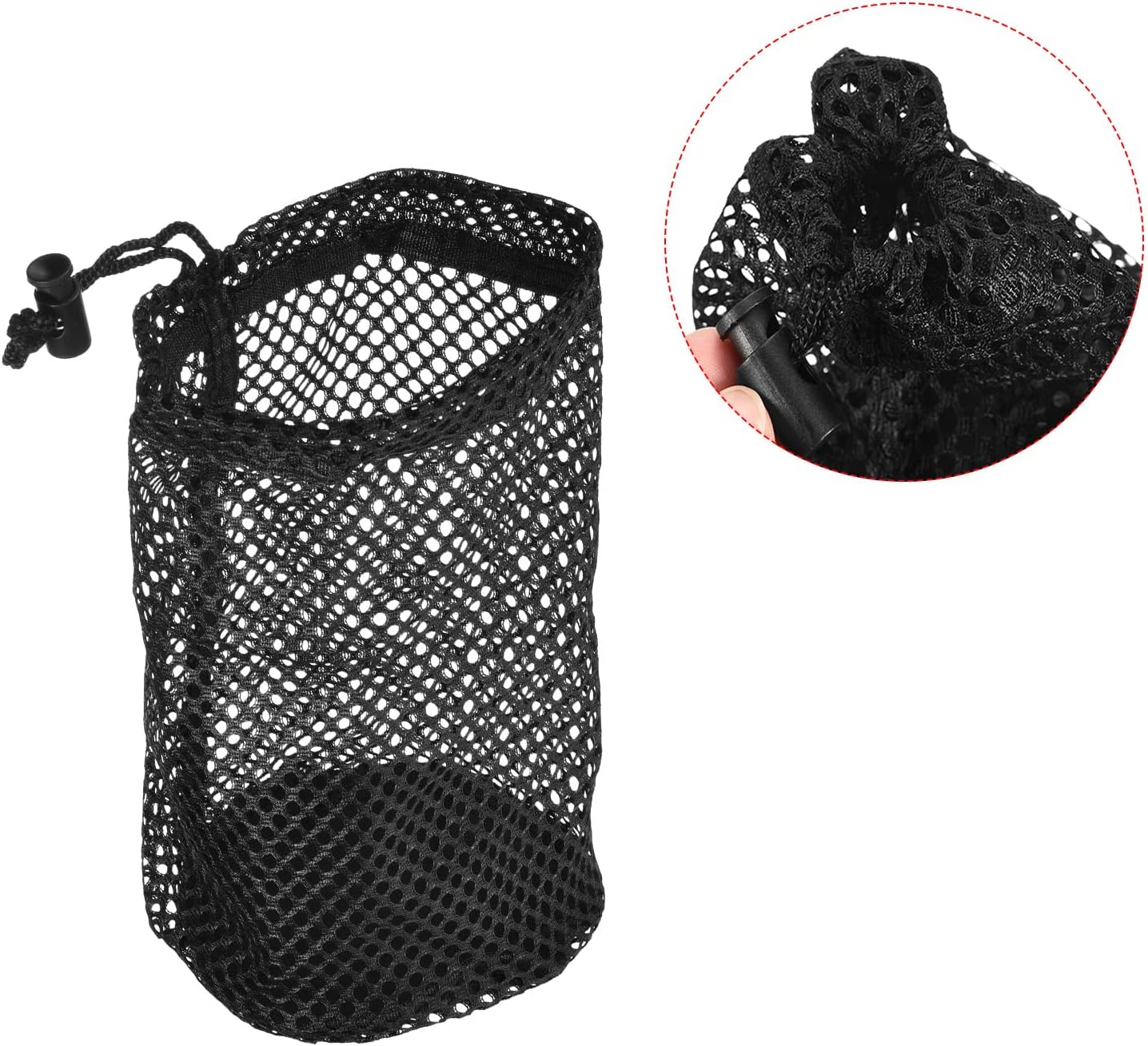PATIKIL Golf Ball Bag, Nylon Drawstring Mesh Bag Storage Balls with Cord Lock Closure for Golf Tennis Sports