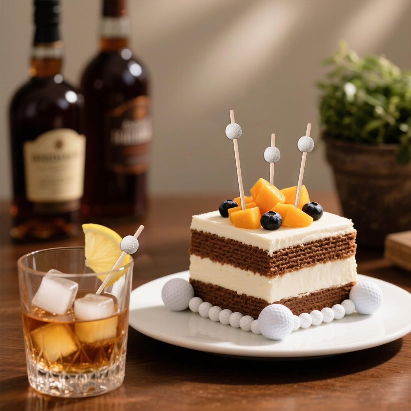 MEMOVAN 4.7 Inch Golf Cocktail Picks 100PCS Golf Theme Toothpicks Golf Skewers Sandwich Fruit Toothpicks for Appetizers Golf Catered Events Buffet Party Supplies