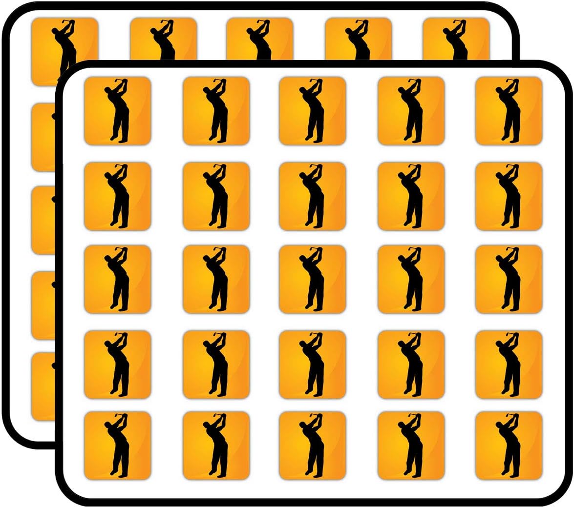 Golf Sport Icon Cartoon Sticker for Scrapbooking, Calendars, Arts, Kids DIY Crafts, Album, Bullet Journals 50 Pack