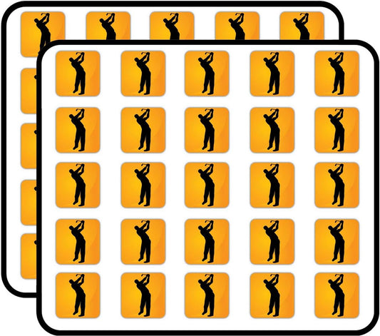 Golf Sport Icon Cartoon Sticker for Scrapbooking, Calendars, Arts, Kids DIY Crafts, Album, Bullet Journals 50 Pack