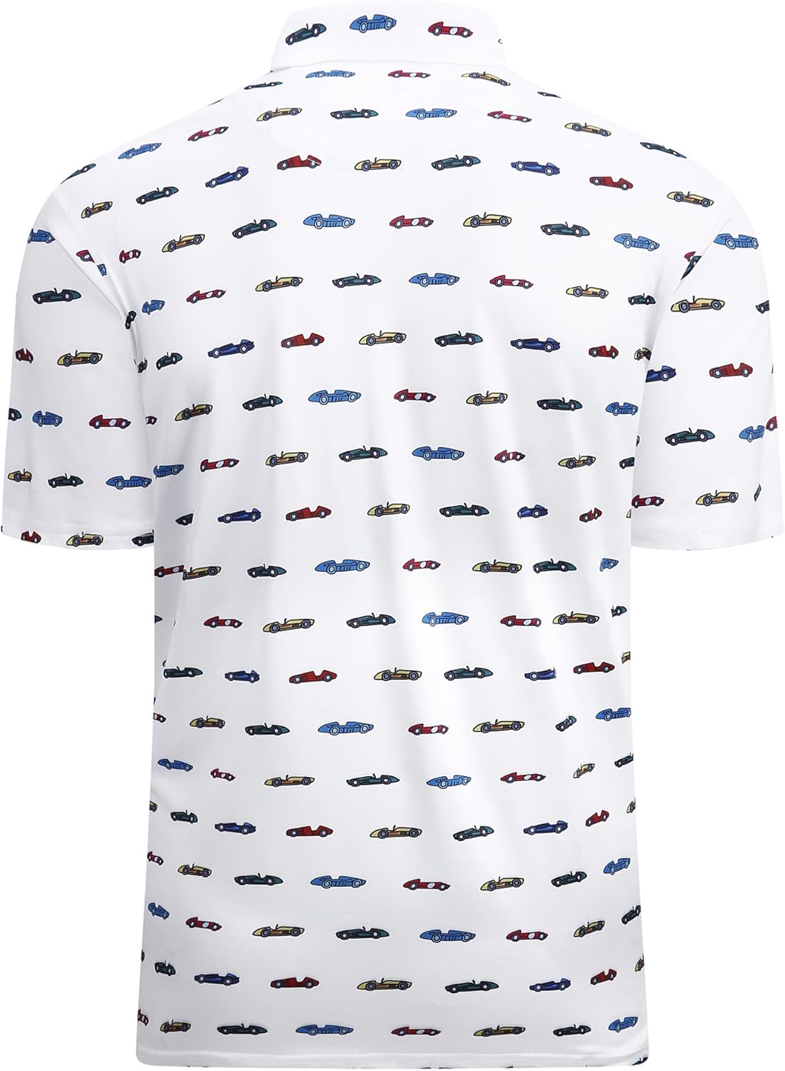 Alex Vando Mens Hawaiian Golf Shirt Moisture Wicking Digital Print Golf Shirts for Men