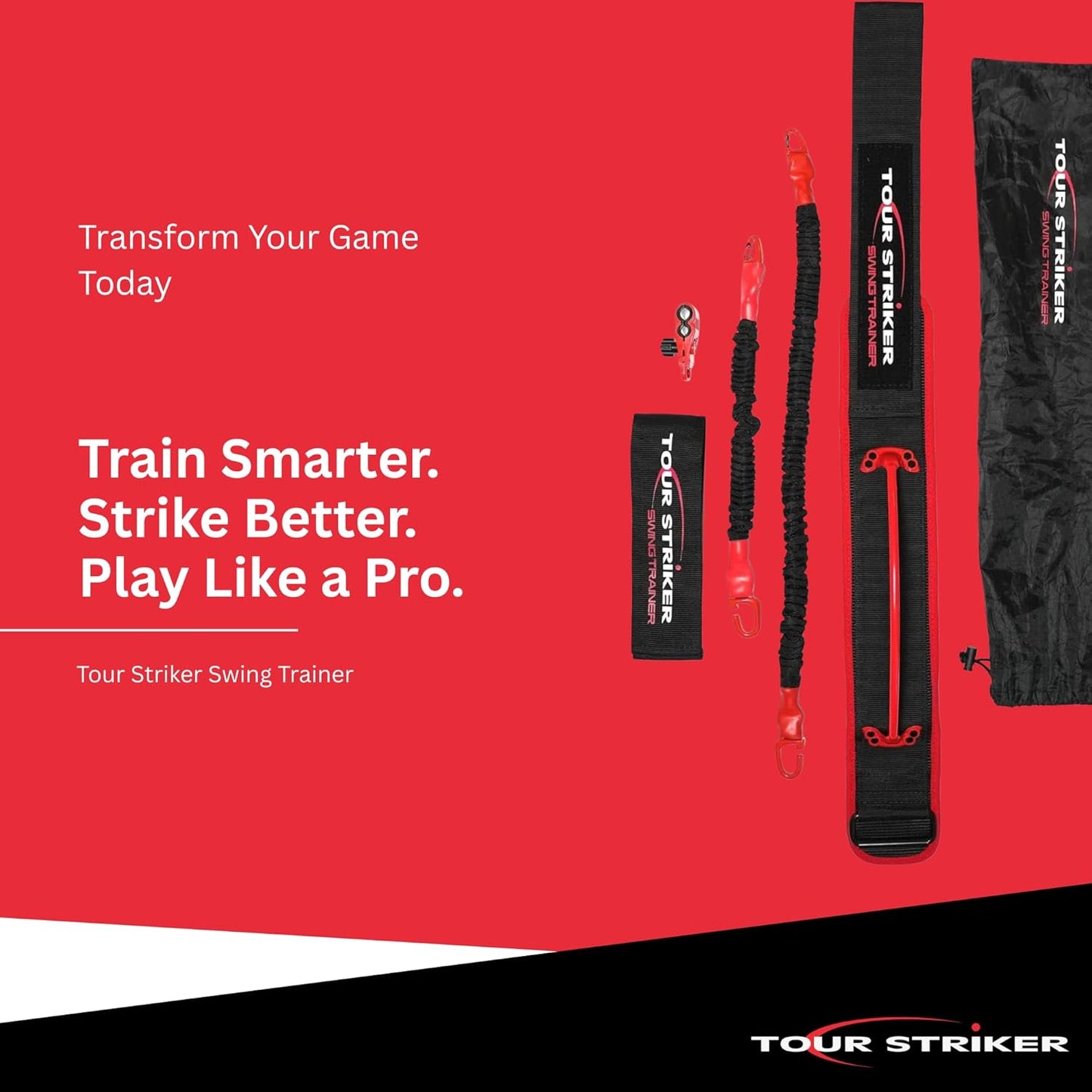 Tour Striker Swing Trainer – Golf Swing Trainer Aid for Muscle Memory & Proper Swing Path – Improves Inside‑Out Strike, Tempo & Consistency – Indoor & Outdoor Use