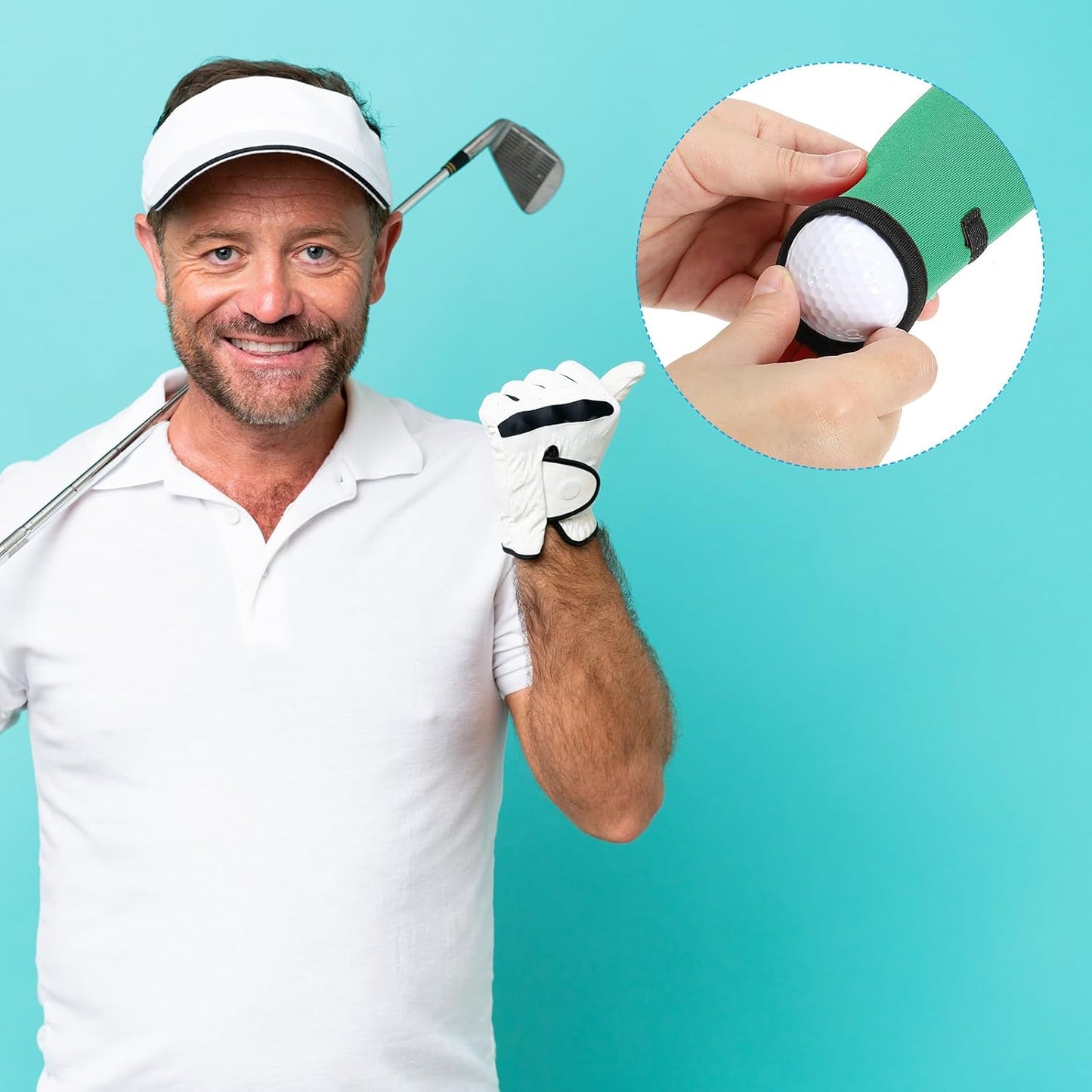 PATIKIL Golf Ball Carry Bag, Golf Tee Holder Pouch Portable Neoprene Golf Ball Holder with Clip for Men and Women Storage Gifts