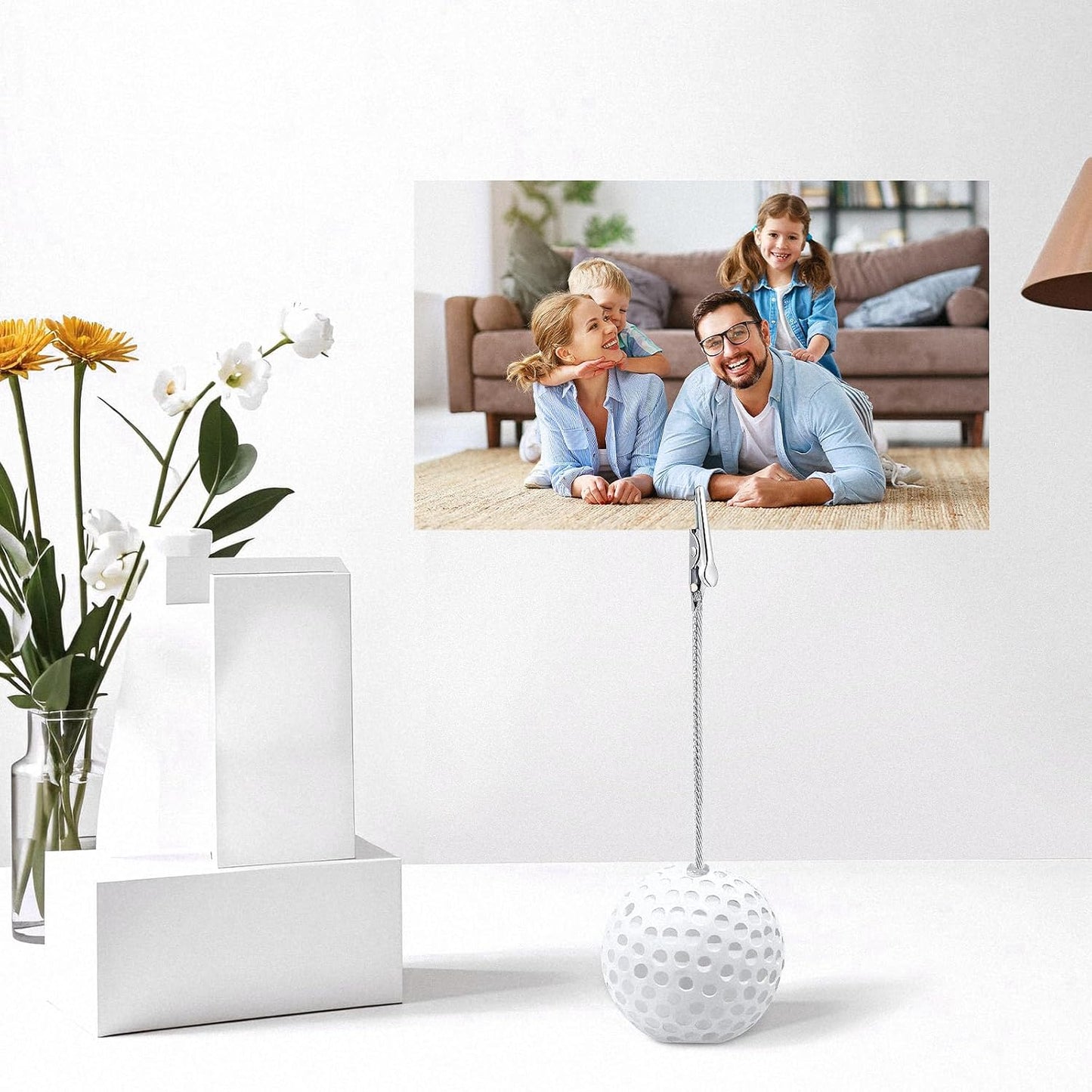 6Pcs Resin Golf Ball Alligator Clips Premium Golf Theme Table Decorations Party Supplies and Gift Card Holders 4.9 x 1.5 Inches