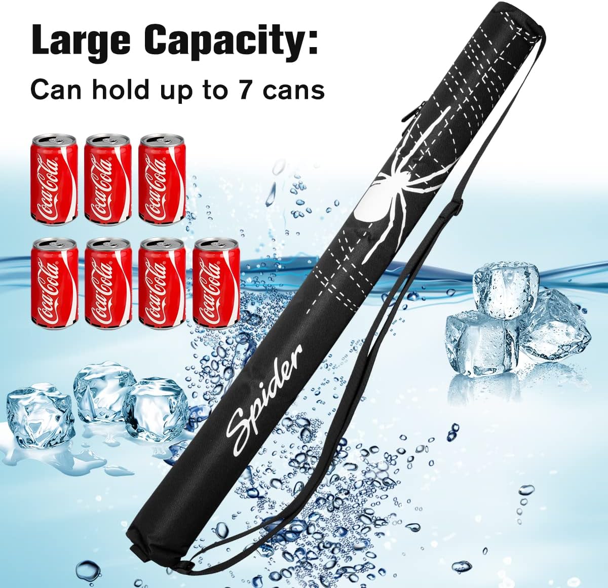 Glof Beer Sleeve for Golf Bag,7-Can Insulated Cooler Sleeve Gifts for Men,Fits in Most GolfBags Styles and Types