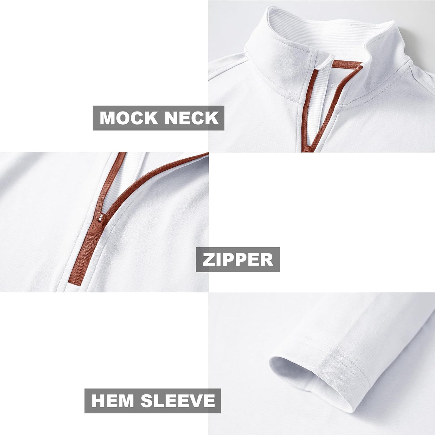 M MAELREG Quarter Zip Golf Pullover Men Dry Fit Long Sleeve Performance Wicking Mock Neck 1/4 Zip Pullover Mens Sweatshirt