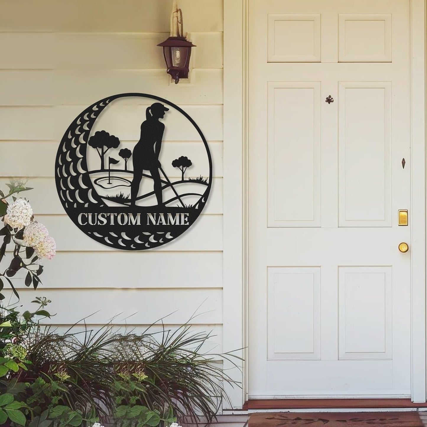 Personalized Golf Metal Wall Decor, Custom Name Sign, Porch Signs Outdoor, Home Deocr, Vintage Golf Wall Art for Office Garage Bar Pub, Personalized Golf Gifts for Women Mom Wife Girl Color02