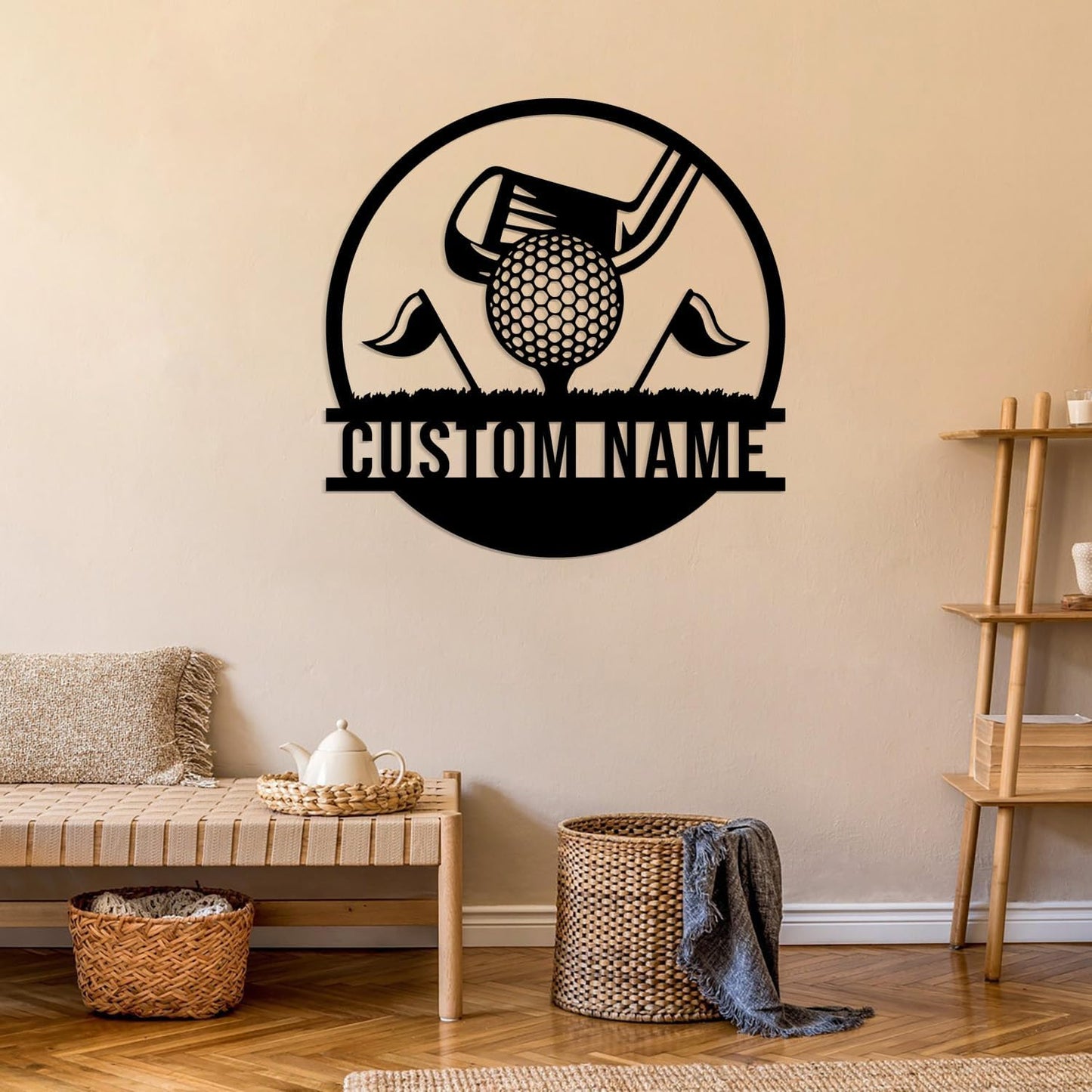 Custom Golf Metal Signs, Personalized Signage Wall Art Decor, Golfer Name Signs, Golf Metal Home Decor, Golf Club Signs (Style-2)