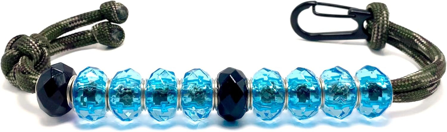 LAMIBEE Golf Beads Count Stroke Score Counter, Durable 550 lbs Paracord String with 10 Beads, Easy Scorekeeping, Hand-Braided with Clip