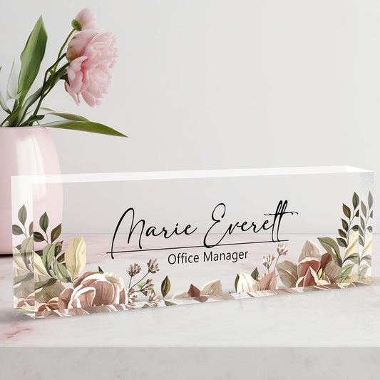 Desk Name Plate Personalized, Nurse Name Plate for Desk, Office Desk Decor for Women and Men, Employee Appreciation Gifts Office Gifts for Nurse