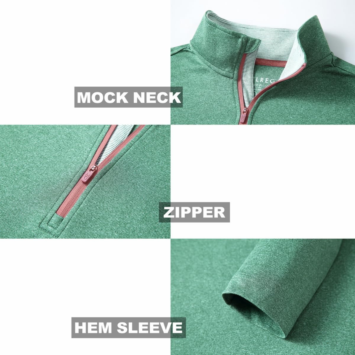 M MAELREG Quarter Zip Golf Pullover Men Dry Fit Long Sleeve Performance Wicking Mock Neck 1/4 Zip Pullover Mens Sweatshirt