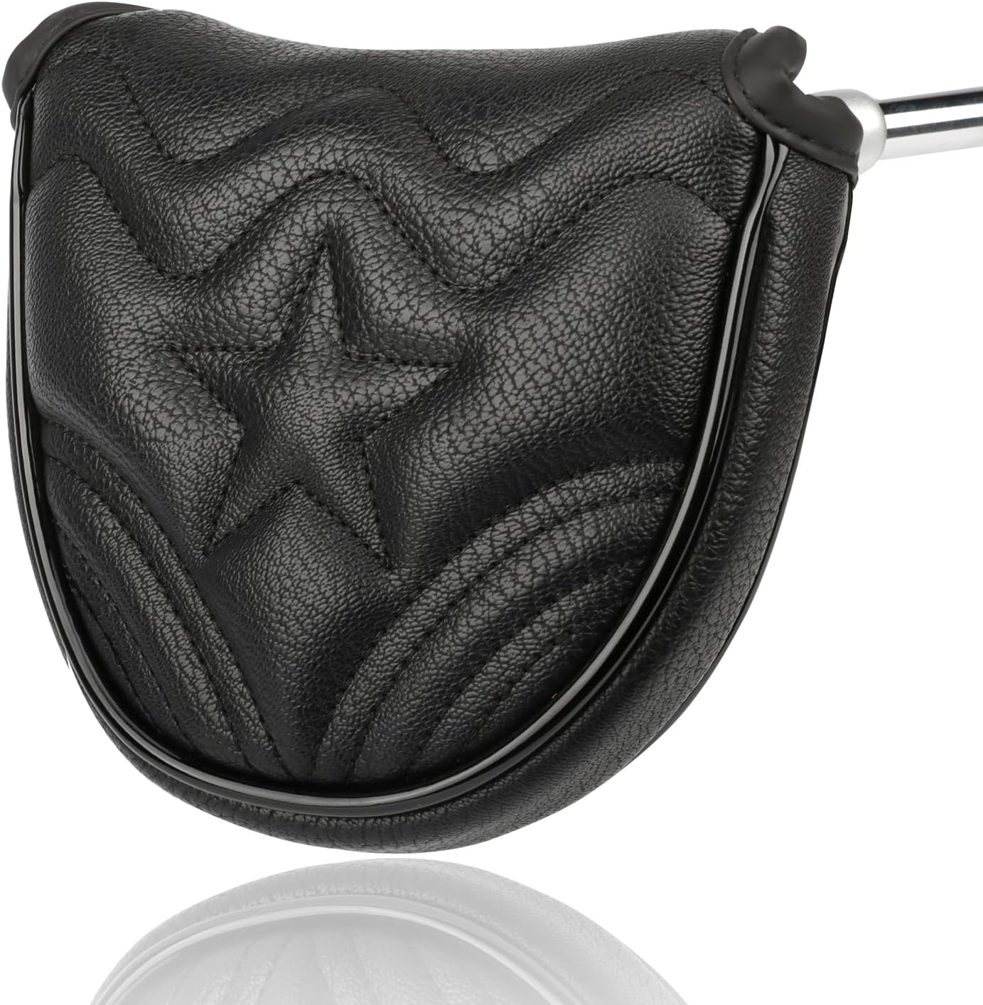 4pcs or 1pc Golf Club Head Covers for Woods, Driver, Fairway, Hybrid – Premium PU Leather with Interchangeable Tags & Magnetic Blade and Mallet Putter Covers