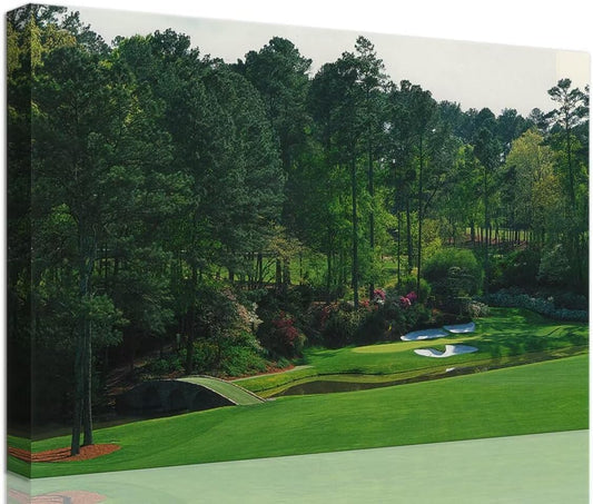 Augusta National Golf Course Wall Art for Office Living Room Bedroom Bathroom Wall Decorations Golf Course Picture Poster Framed Artwork Canvas Prints Ready to Hang(18''H x 24''W)