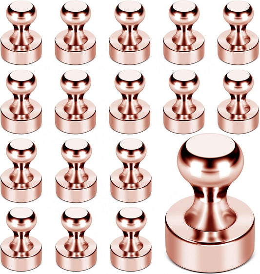 LOVIMAG Fridge Magnets 18Pcs Refrigerator Whiteboard Small Strong Magnet Classroom Kitchen Accessories Decorative Locker Set Decor Must Haves Office Calendar Refrigerador Magnetic Cute Rose Gold