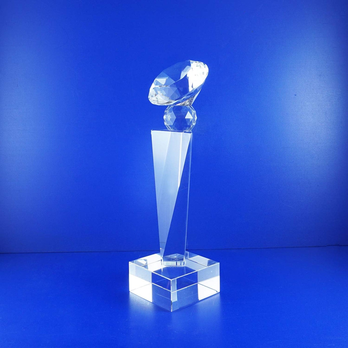Optical Crystal Glass Diamond Trophy Awards Recognition Achievement Reality Personalized Custom Laser Etched Engraving Trophy