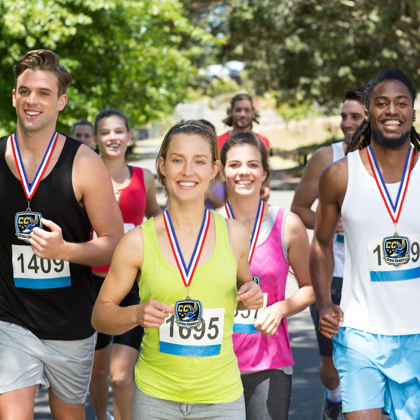 10/20 /30/40 Pcs Award Medals Bulk Sports Medals with Neck Ribbons 2.4 Inch Winner Award Trophy Prize Gift for Sports Themed Party Favors Tournaments School Match