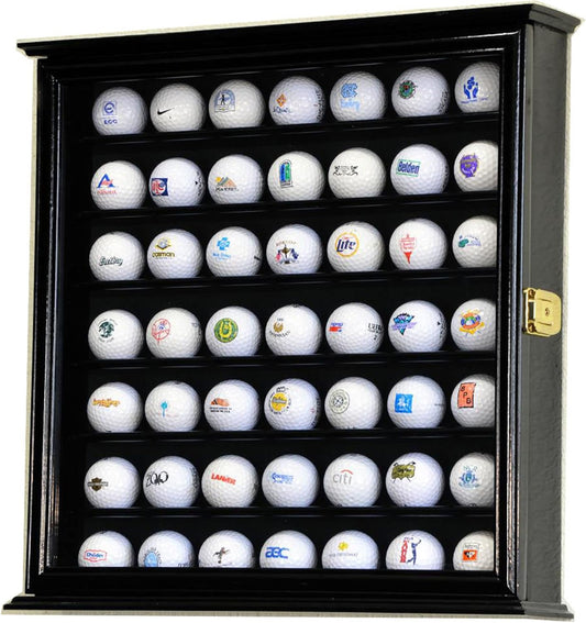 49 Golf Ball Display Case Cabinet (Black)