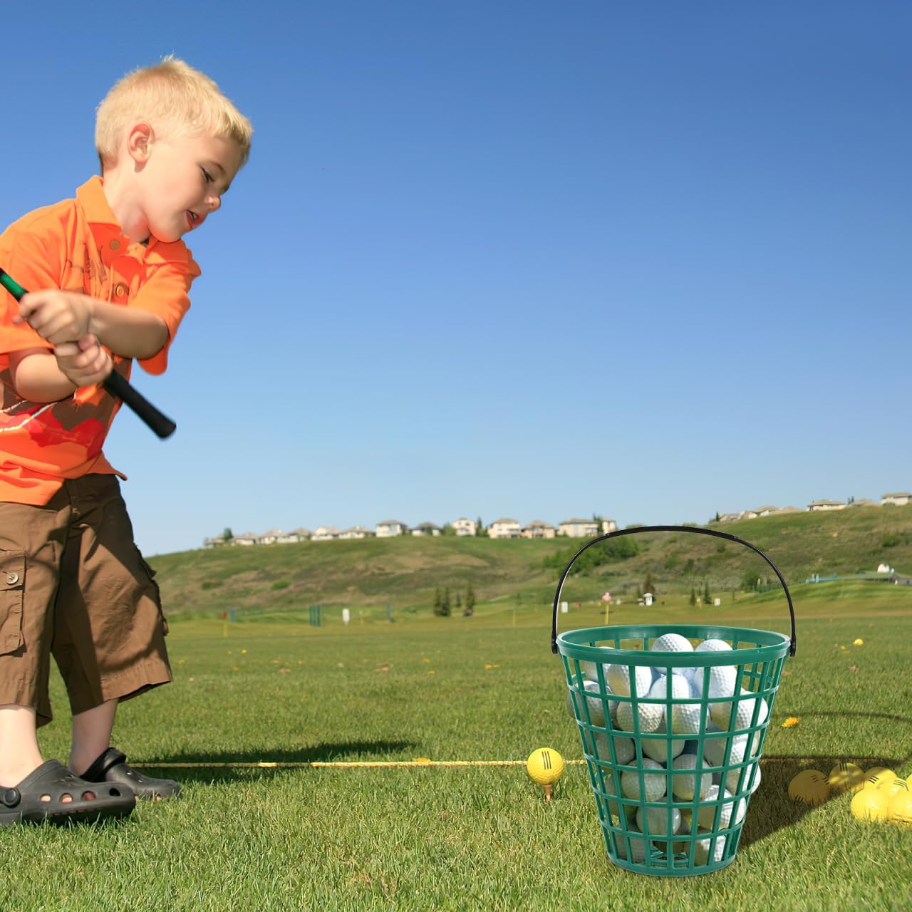 BESPORTBLE Golf Ball Basket Golfball Container with Handle Golf Range Baskets Ball Holder Contain