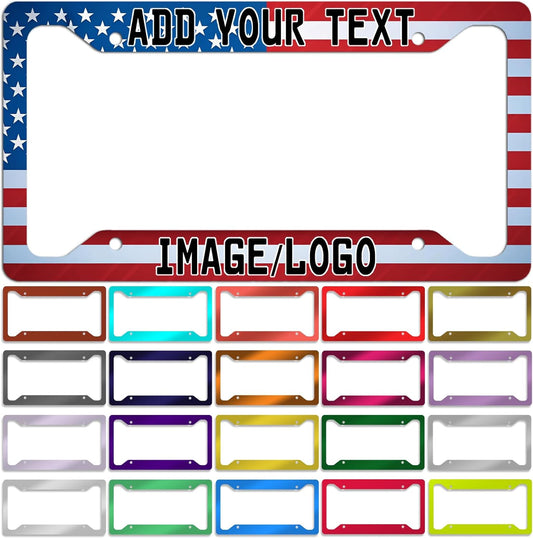 Custom License Plate Frame,12x6 inches Personalized License Plate Frame,Custom License Plate Holder for Front Car Tag Cover
