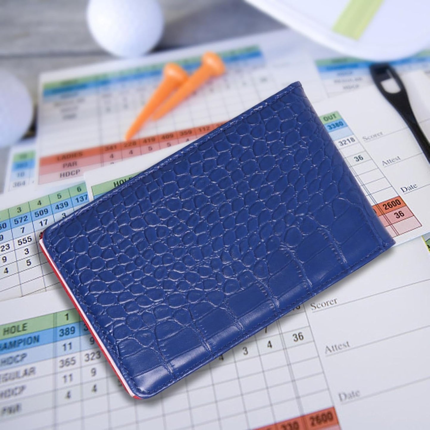 Golf Scorecard Book Pocket Yardage Book Holder Score Card Cover Men Women Portable Golf Accessories Golf Scorecard Holder