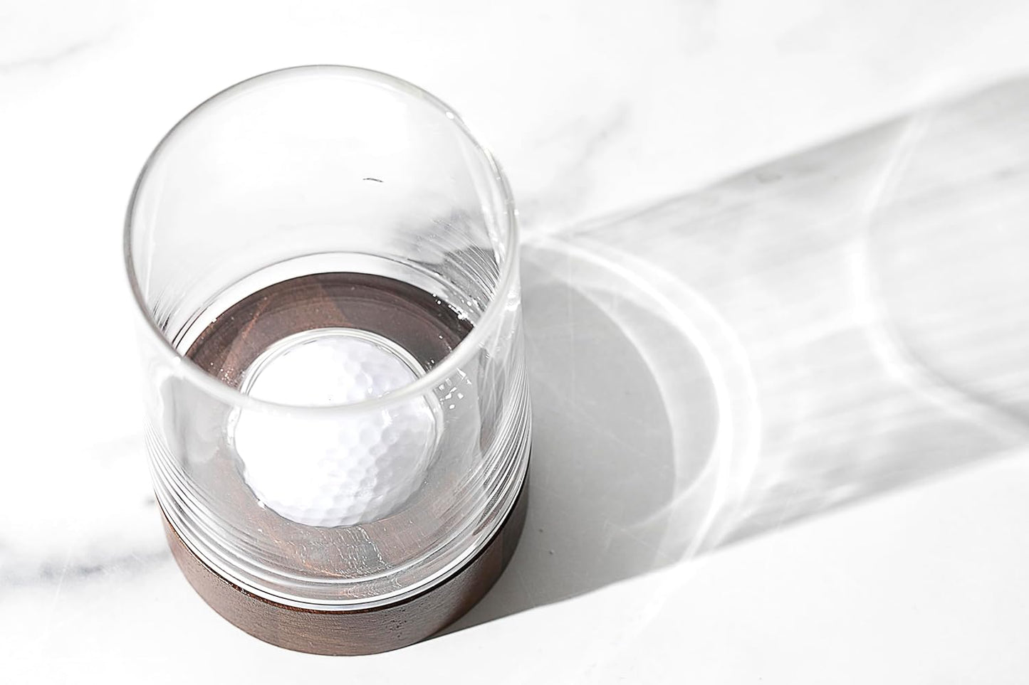 Personalized golf ball coaster and whiskey glasses and whiskey glasses: Golf accessories for men and women golfers; Cool holiday basket (1 Glass, Personalized)