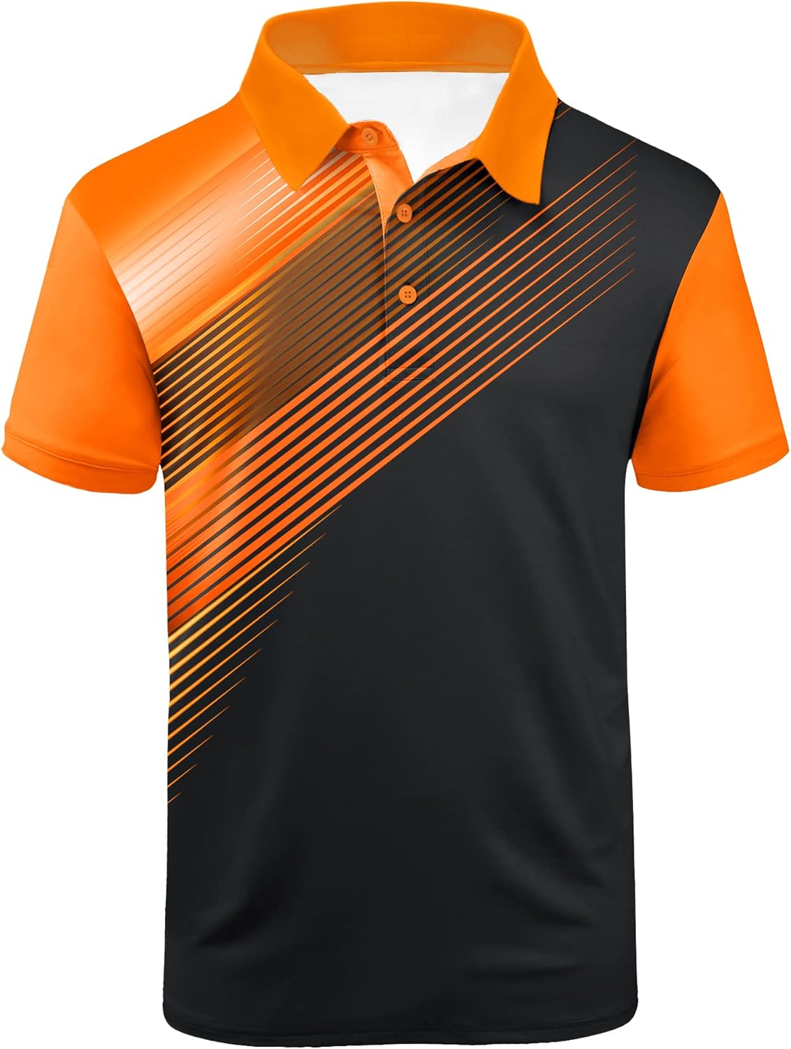 SCODI Mens Golf Shirt Moisture Wicking Performance Sport Short Sleeve Print Golf Polo Shirts for Men