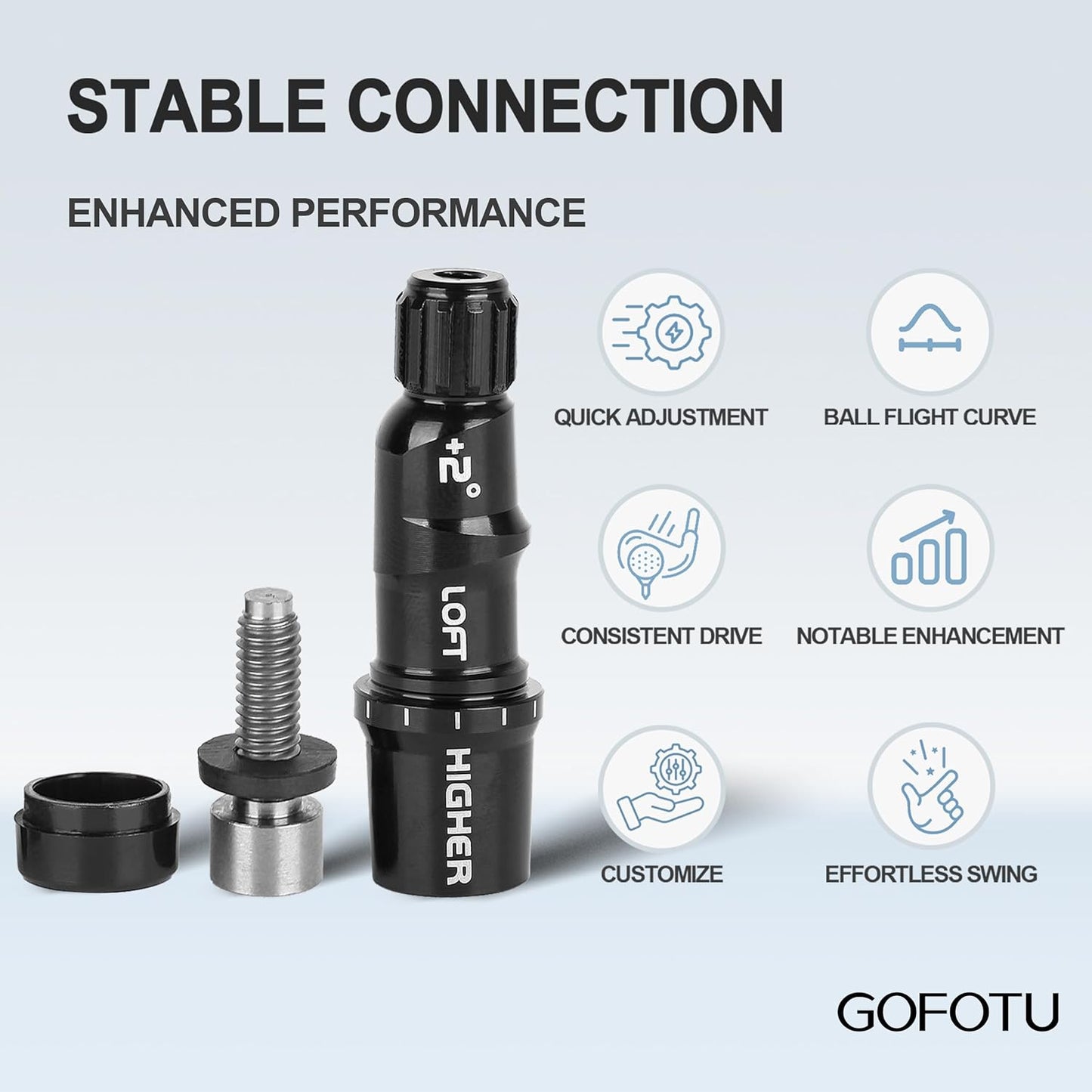 Golf Shaft Adapter Sleeve .335 Tip Driver Fairway RH Compatible with Taylormade M1 M2 M3 M4 M5 M6 SIM SIM2 R15 QI10, Qi35 Stealth2, Stealth,BRNR Mini Driver Black