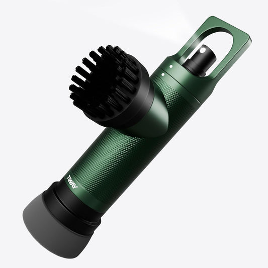 Golf Club Brush Cleaner with Water Spray Bottle and Sponge - Clean Golf Clubs Golf Balls Shoes All at Once - Heavy Duty - Golf Cleaning Device - Golf Accessories- USA Company (Sport Green)