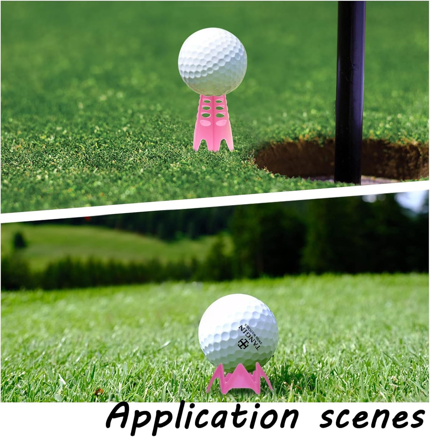 Golf Simulator Tees, Plastic Indoor Golf Mat Tees Practice Turf and Driving Range Winter Golf Tees (18 Pcs)