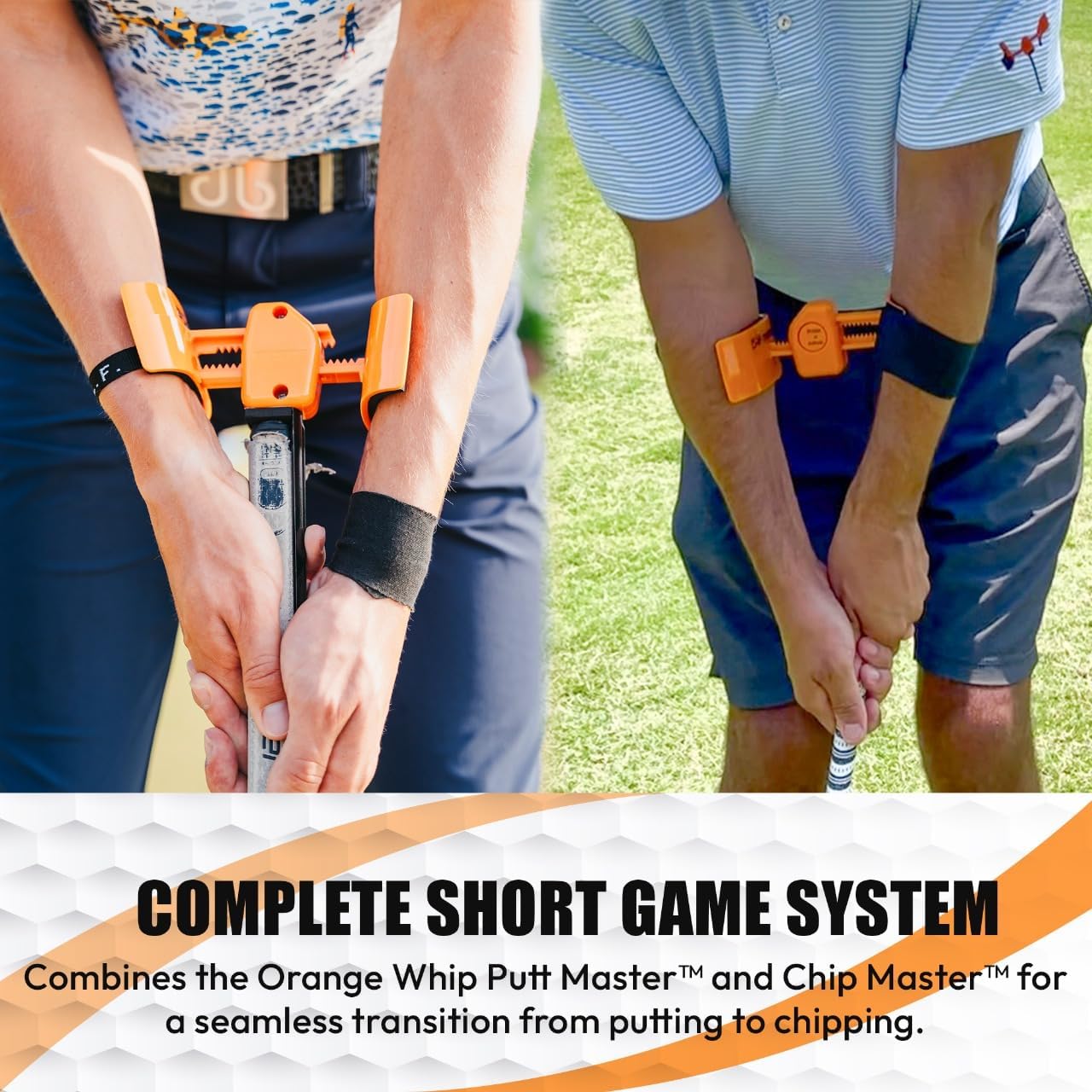 Orange Whip Golf Putting Aid Trainer, Patented Short Game Golf Swing Training for Precision and Accuracy, Made in USA by Orange Whip