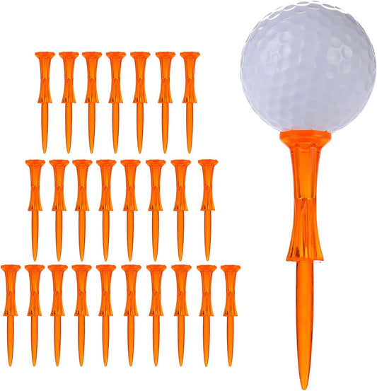 Golf Tees 3-1/4’’ 50 Count Plastic Golf Tees Reduced Friction & Side Spin Professional Unbreakable Golf Tees Durability and Stability Golf Tee