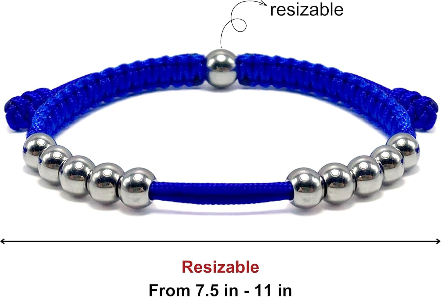 LAMIBEE Golf Stainless Steel 10 Beads Score Counter Bracelet, Golf Stroke Count Bracelet, Resizable and Easy to Adjust Golf Round Scoring Tracker, Durable and Stylish Golf Accessory