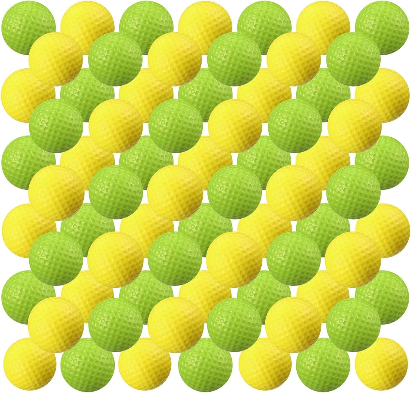 Junkin 80 Pcs Foam Golf Balls Rubber Practice Balls Realistic Feel and Flight Sport Training for Indoor or Outdoor Backyard Golf Training