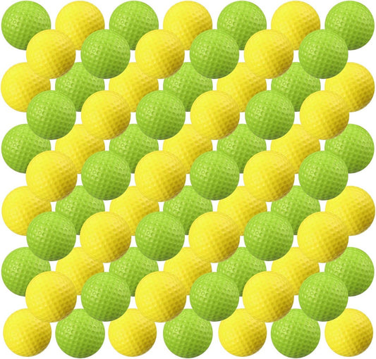 Junkin 80 Pcs Foam Golf Balls Rubber Practice Balls Realistic Feel and Flight Sport Training for Indoor or Outdoor Backyard Golf Training