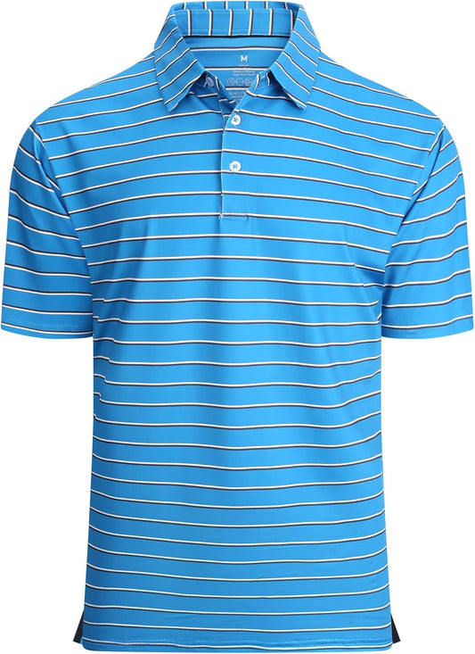 Alex Vando Mens Golf Shirt Moisture Wicking Quick-Dry Short Sleeve Casual Polo Shirts for Men