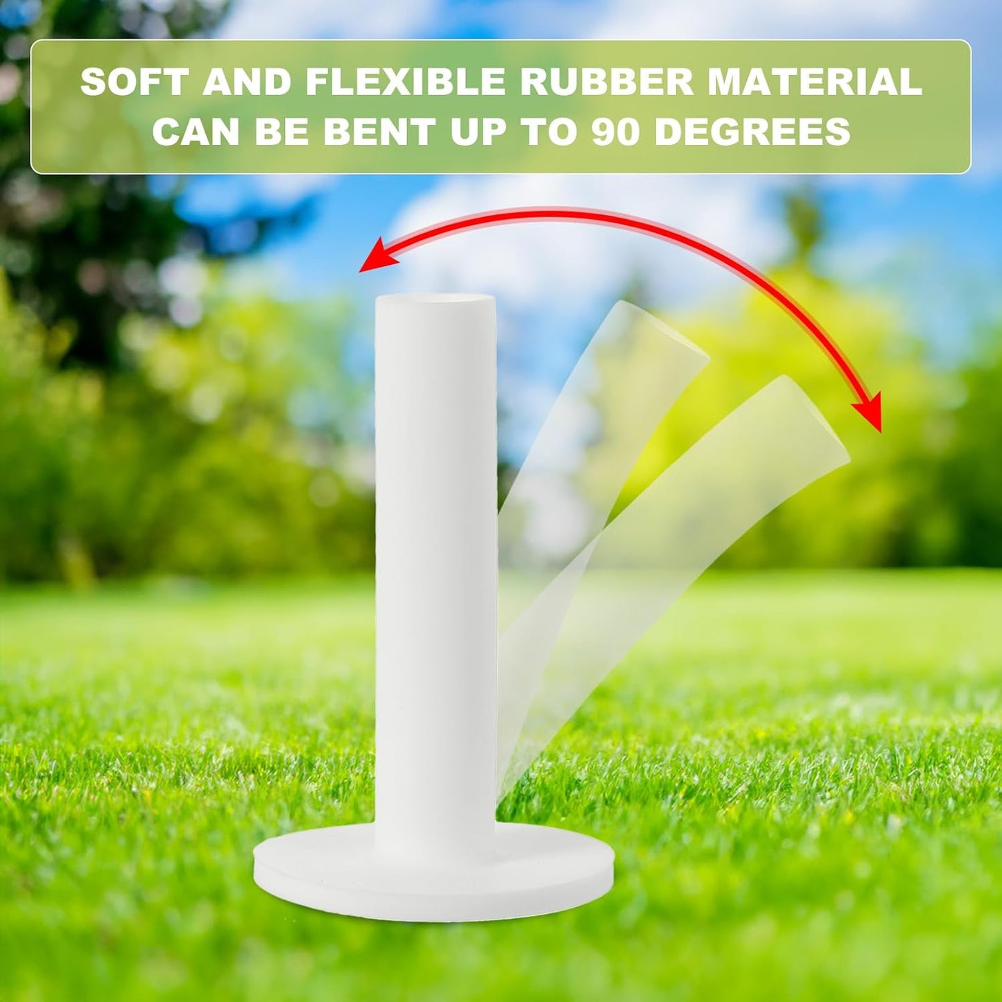 PATIKIL Rubber Golf Tee, Golf Practice Tees Training Driving Range Tee Stable Golf Ball Holder for Outdoor Indoor Hitting Mat