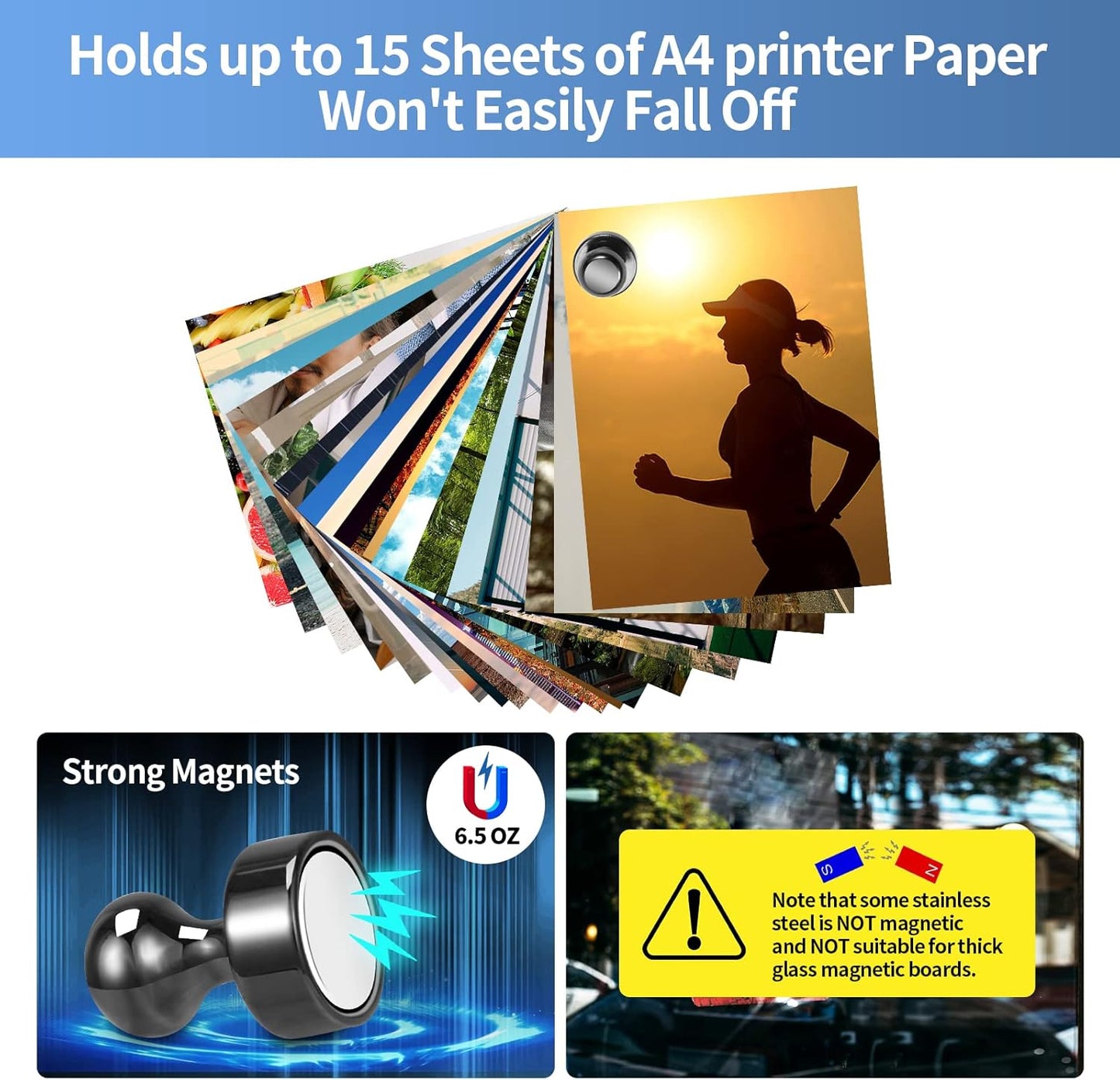 36Pack Refrigerator Magnets Black Fridge Magnets for Whiteboard Strong Whiteboard Magnets Small Metal Magnets for Fridge White Board Map Kitchen Office Classroom Adult