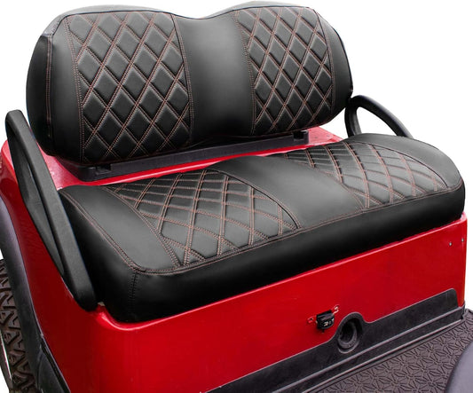 NOKINS Golf Cart Seat Covers Fit Club Car Precedent/Tempo/Onward Premium Front Seat Cushion, Golf Cart Vinyl Leather Diamond Seat Covers, Soft/Scratch-Resistant/No Stapler Needed