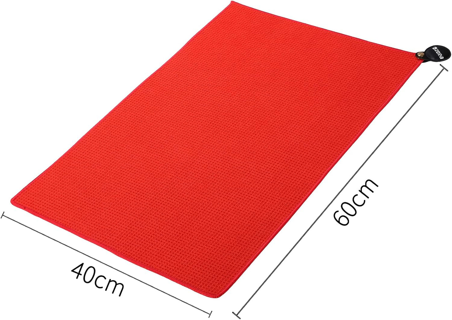 ZOEA Magnetic Towel, Magnetic Clip for Golf Towel, Microfiber Fabric Waffle Pattern Towels Industrial Strength Magnet for Strong Hold to Golf Carts or Clubs (1, Red)