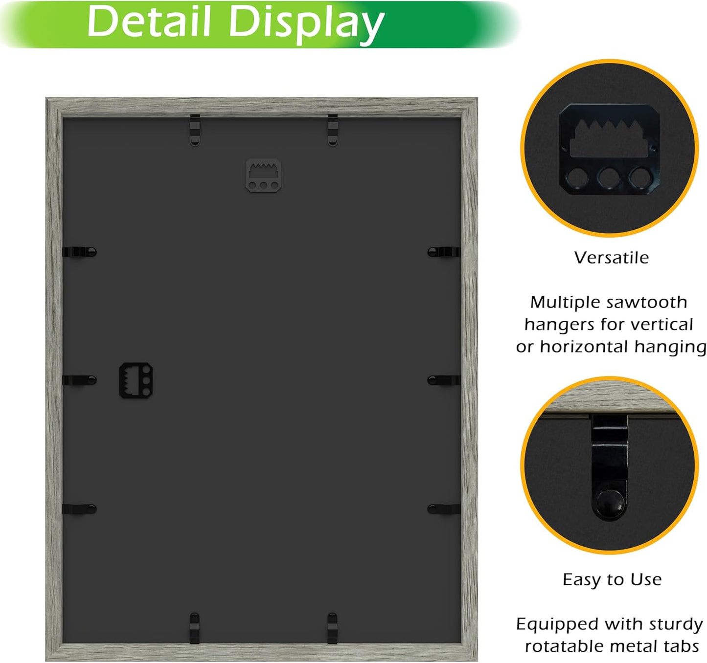 FrameWorks 12x16 Driftwood Wooden Shadow Box Frame – Soft Felt Back, Tempered Glass, and Included Elegant White Ball Push Pins