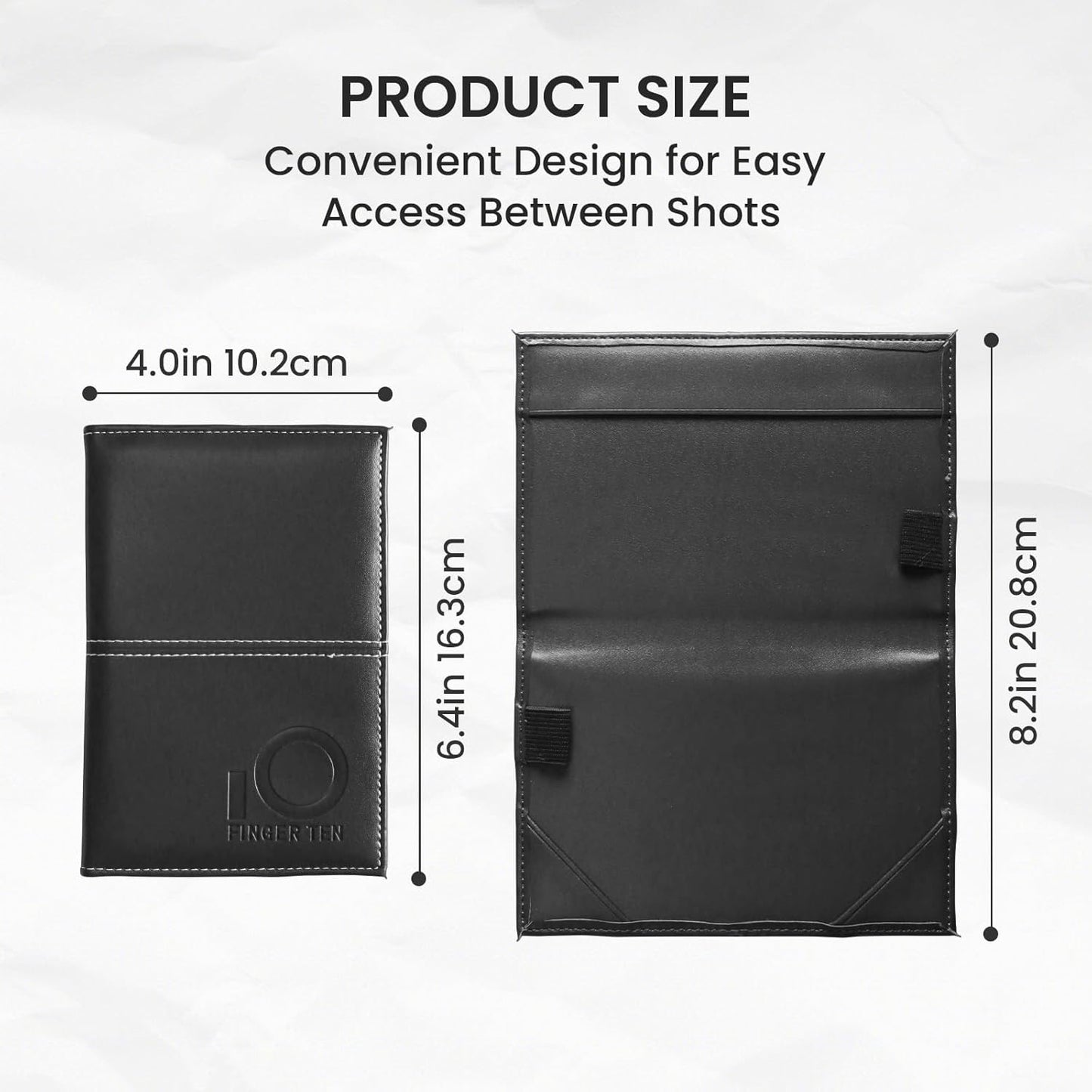 FINGER TEN Golf Scorecard Holder Leather Yardage Books Cover Lucky Clover with 2 Free Pencil Value Pack Deluxe Pocket Score Card Covers Gift for Men Women Golfer