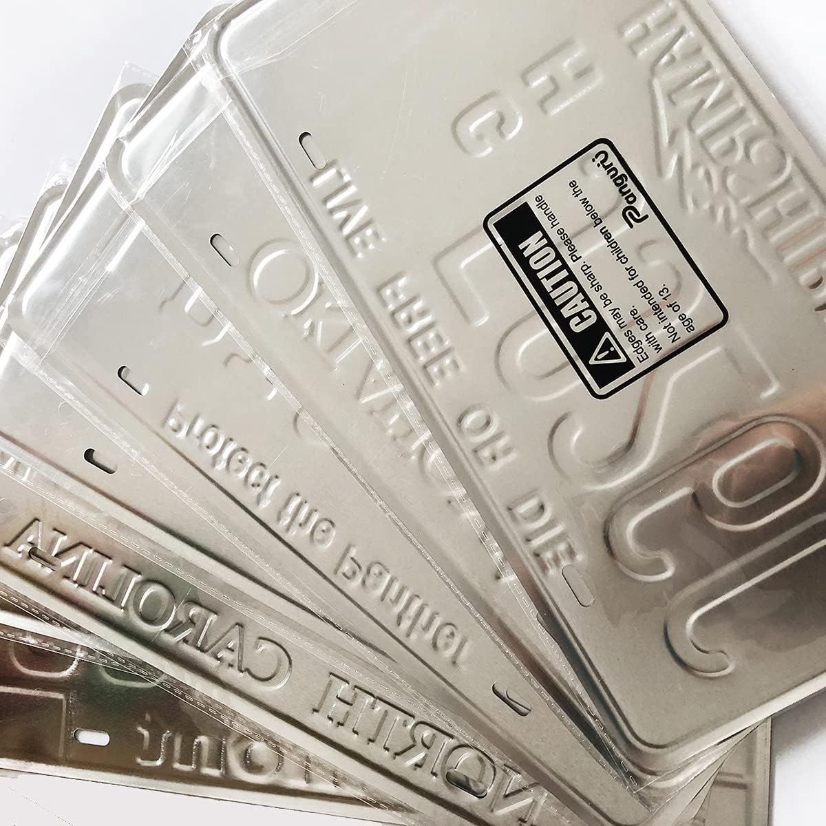 10 Pcs Assorted Replica Vintage Style License Plates, Embossed Novelty Metal Number Tags, Novelty Car Plates, 12x6