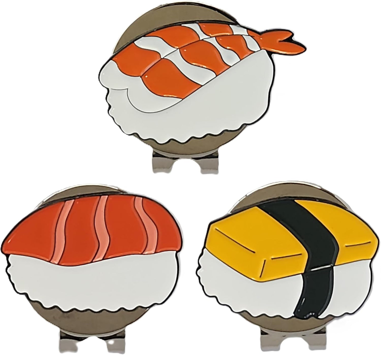 Funny & Unique Golf Ball Markers with Hat Clip – Food & Fun Icons – Perfect Golf Accessories & Gifts