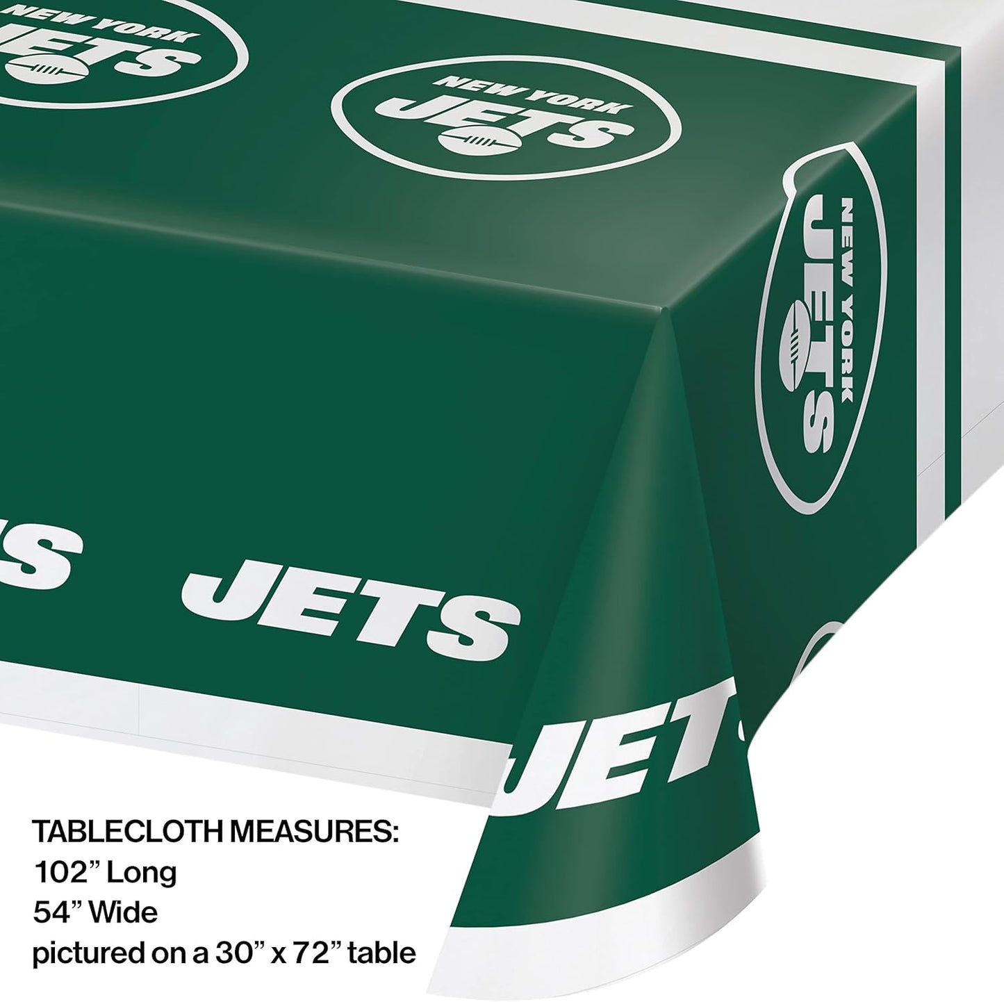 Trendware New York Jets Plastic Tablecloth, 3 ct
