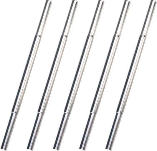 5PCS Golf Club Extensions Steel Shaft Iron Length Extension Kit Repair Replacement, Silver