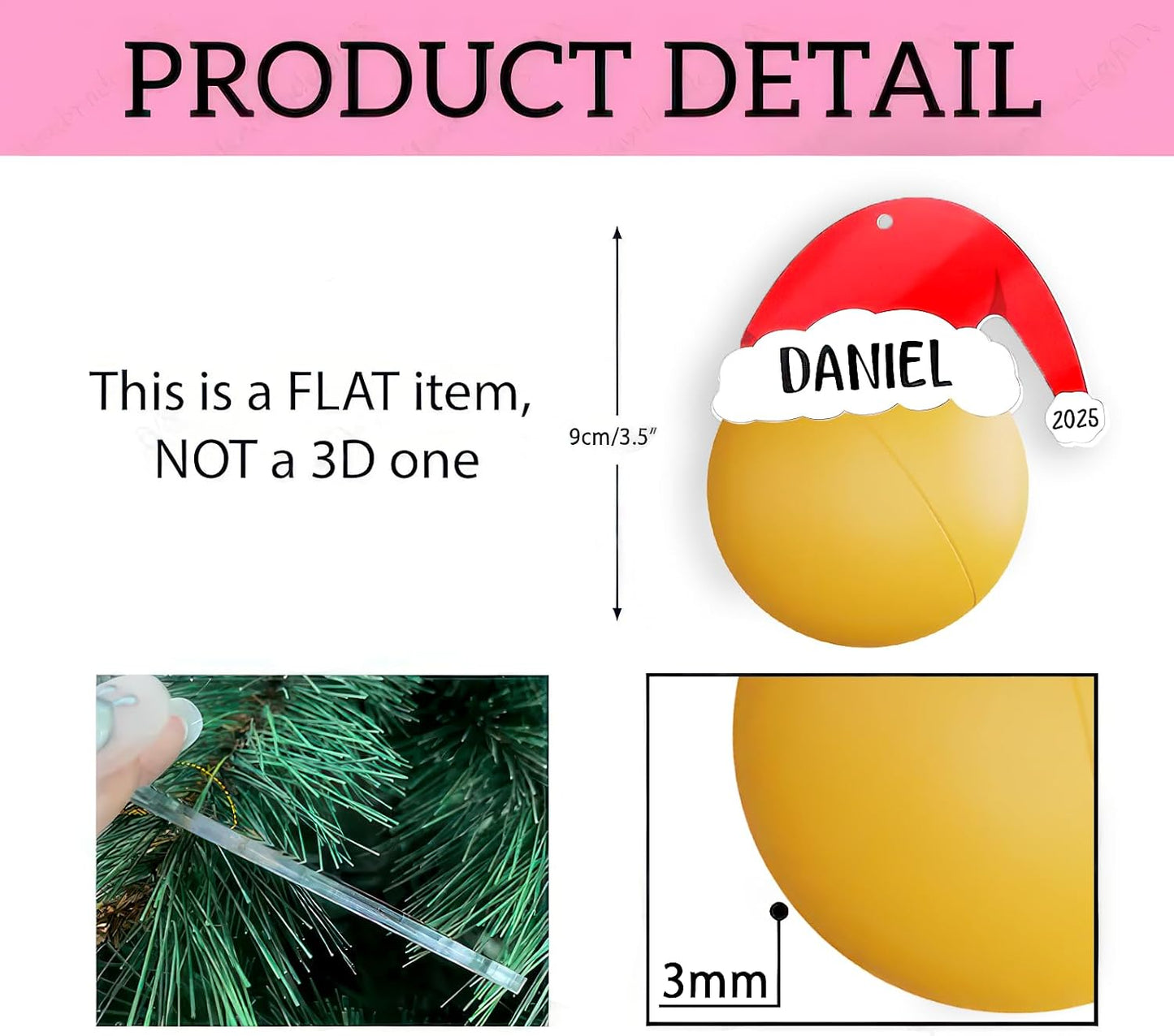 Personalized Ping Pong Christmas Ornament 2025, Christmas Ping Pong Balls Ornaments with Name, Team Ornament, Custom Coach Gift, Hanging Decor, Gifts for Sports Lovers Boys, Xmas Gift 2025